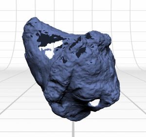 Image of 3D scan showing holes from where the scanner could not see