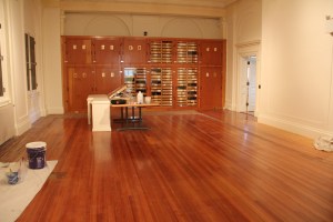 Newly emptied gallery space