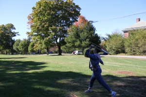 Alana uses the atlatl
