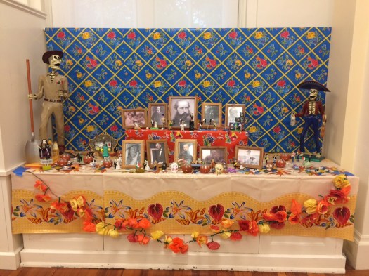 The completed alter as arranged by the students