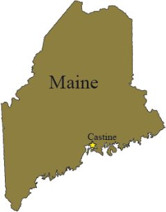 Map showing the location of Castine, ME.