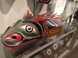 Display of a fish mask at the MOA