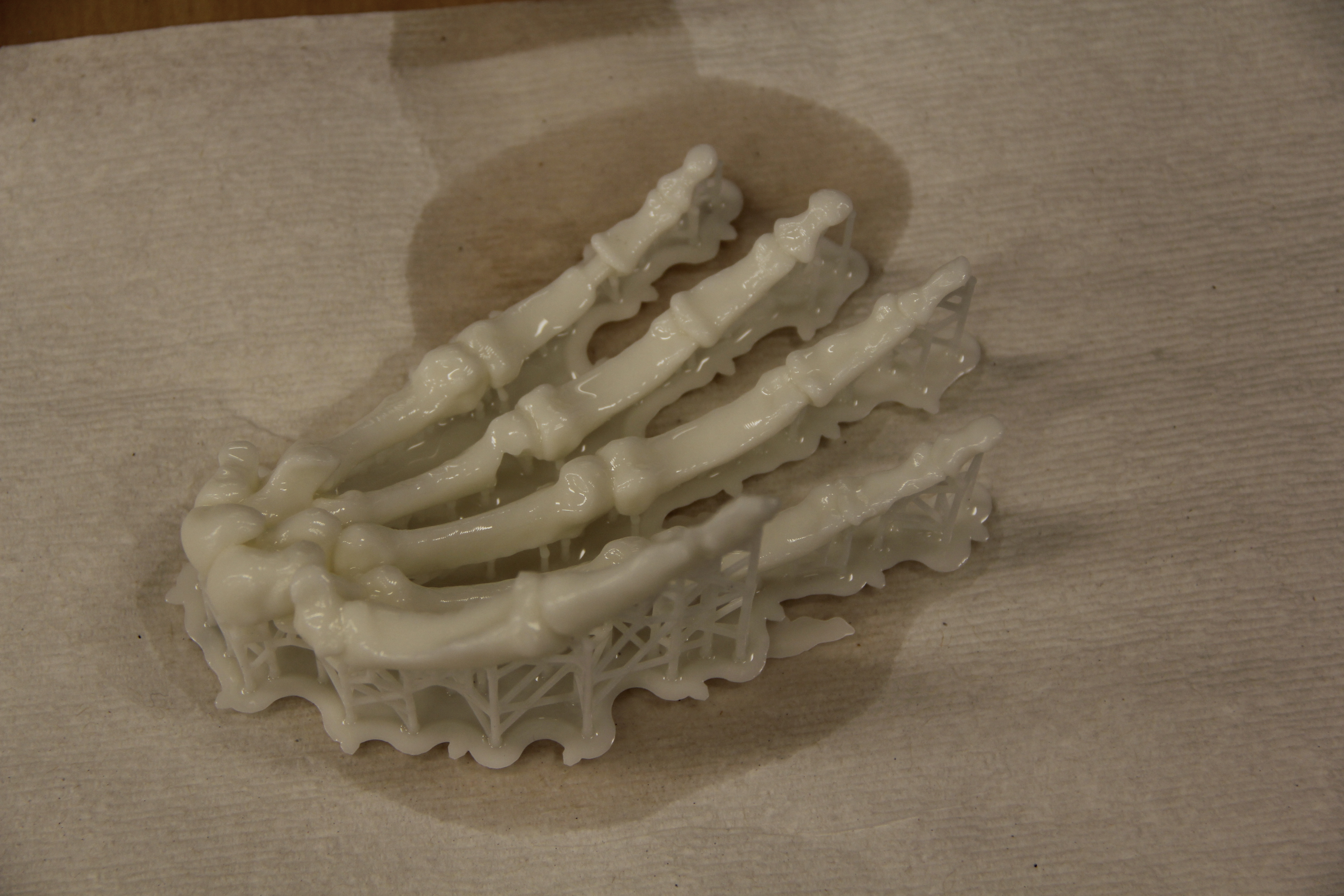 Image of resin 3D hand print.