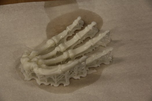 Image of resin 3D hand print.