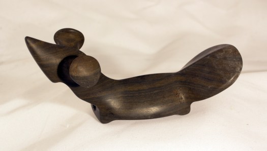 Image of a large pop-eyed birdstone from the Peabody Institute collection.