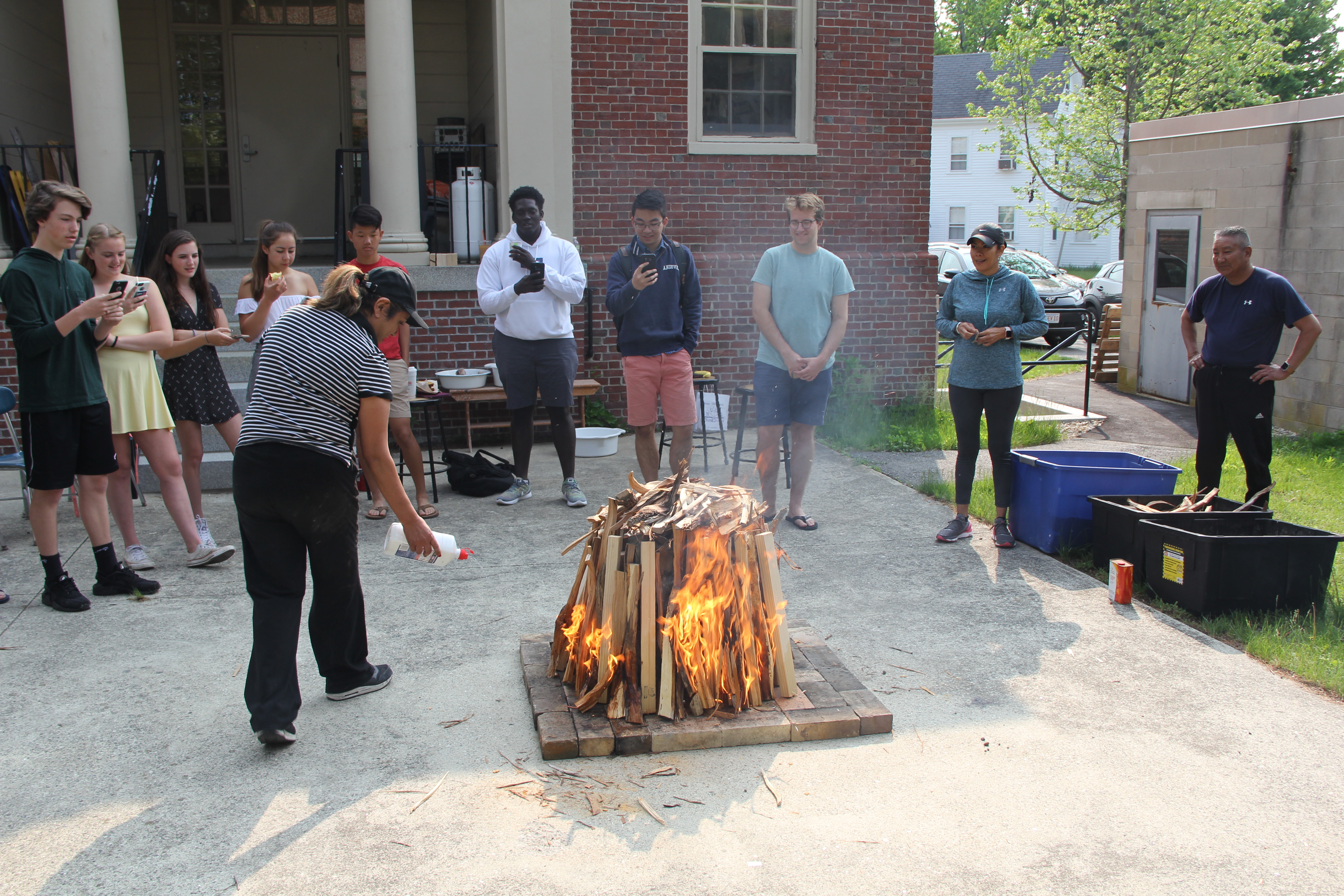 Image of pottery firing.